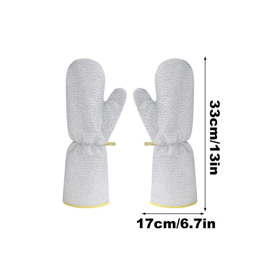 Oven Mitts - BBQ Gloves - Heat Resistant Oven Gloves - Barbecue Accessories - Pot Holders - Kitchen Gloves - V1189-WXF-260203-00231