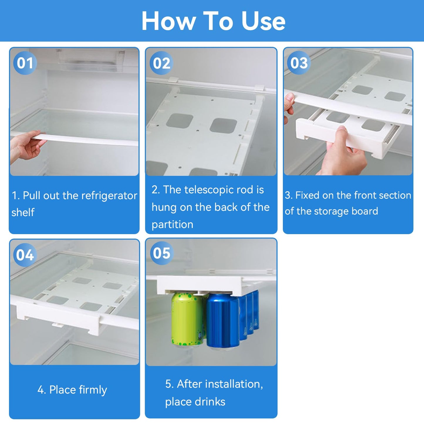 Can Holder Fridge - Fridge Organizer Hanging - Soda Can Rack - Beer Holder - Fridge Storage Rack - Hanging V1189-WXF-260203-00252