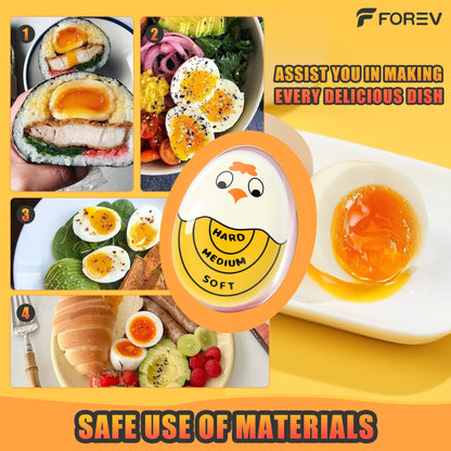 Egg Timer - Cook Along Egg Timer - Kitchen Timer - Egg Timer - Color Change Indicator - Heat Sensitive Sensor V1189-WXF-260203-00258