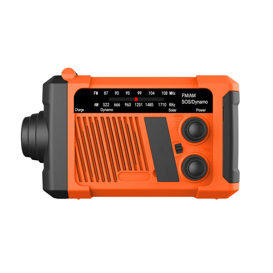 Wind-up Radio - Solar Radio - World Receiver - Portable Radio - Flashlight with Dynamo - Powerbank Function - V1189-WXF-260203-00266