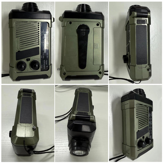 Wind-up Radio - Solar Radio - World Receiver - Portable Radio - Flashlight with Dynamo - Powerbank Function - V1189-WXF-260203-00266