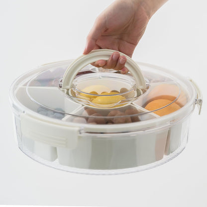 Rotating Fruit Platter-Airtight, Moisture-Proof Dried Fruit Platter-Portable Fruit Platter-Round Fruit V1189-WXF-260203-00274