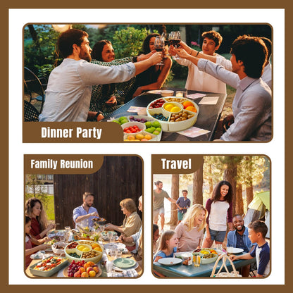 Rotating Fruit Platter-Airtight, Moisture-Proof Dried Fruit Platter-Portable Fruit Platter-Round Fruit V1189-WXF-260203-00274