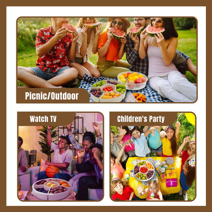 Rotating Fruit Platter-Airtight, Moisture-Proof Dried Fruit Platter-Portable Fruit Platter-Round Fruit V1189-WXF-260203-00274