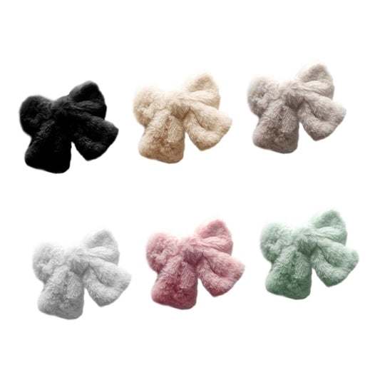 Hair Clip - Hairpin - Hair Bow - Large Bow - Hair Accessories Girls - Hair Accessories Women - Plush - Fluffy V1189-WXF-260203-00286