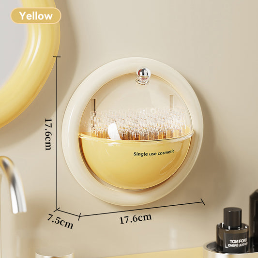 Cotton Pad Holder - Bathroom Organizer - Cotton Swab Holder - Makeup Organizer - Cosmetics Storage - Wall V1189-WXF-260203-00288