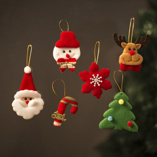 Christmas pendants - Christmas decoration - Christmas tree decoration - Felt Christmas ornaments - Fabric V1189-WXF-260203-00291