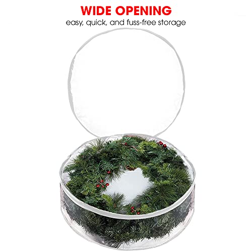 Storage bag - Christmas wreath organizer - Transparent Christmas wreath - Storage box - Christmas tree V1189-WXF-260203-00315