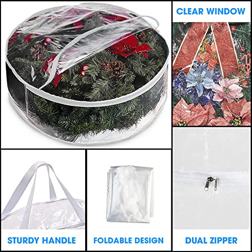 Storage bag - Christmas wreath organizer - Transparent Christmas wreath - Storage box - Christmas tree V1189-WXF-260203-00315