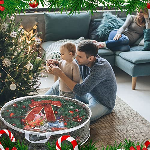 Storage bag - Christmas wreath organizer - Transparent Christmas wreath - Storage box - Christmas tree V1189-WXF-260203-00315