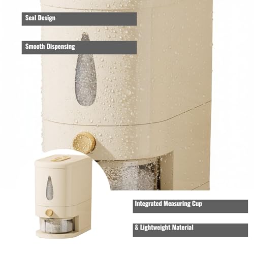 Rice container - Organizer - Storage box - Rice bin - Rice storage - Grain storage - Storage cabinet - Rice V1189-WXF-260203-00322