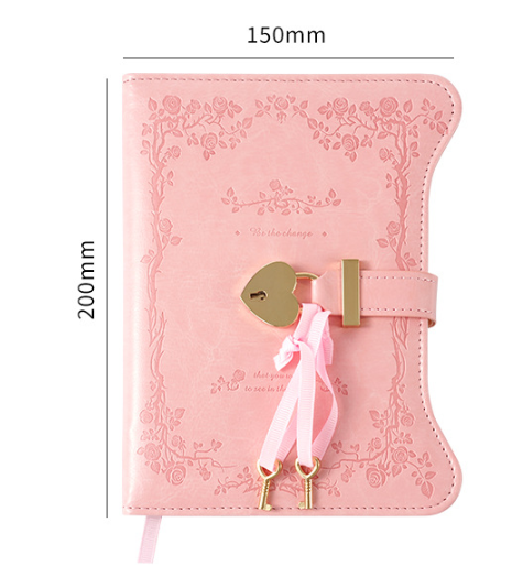 Diary - Journal - diary with lock - password book - Notebook - notebook b6 - diary for adults - books - Retro V1189-WXF-260203-00354
