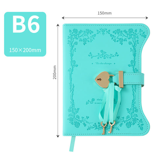 Diary - Journal - diary with lock - password book - Notebook - notebook b6 - diary for adults - books - Retro V1189-WXF-260203-00356