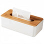Tissue Box - Tissue Box - Tissue Holder - Tissue Box - Bamboo Lid - White - Tissue Holder - Bathroom V1189-WXF-260203-00359