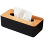 Tissue Box - Tissue Box - Tissue Holder - Tissue Box - Bamboo Lid - Black - Tissue Holder - Bathroom V1189-WXF-260203-00360