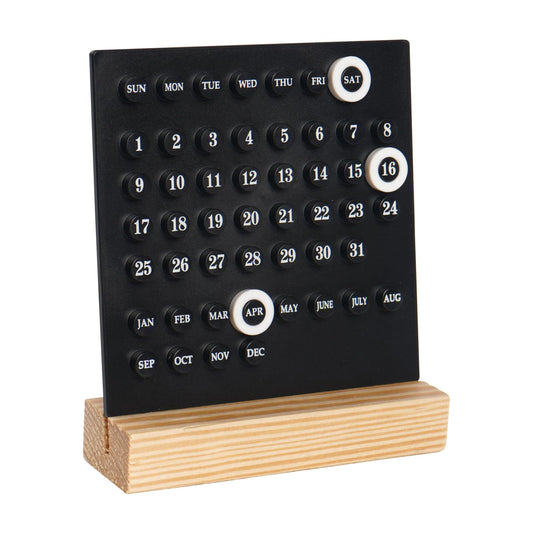 Perpetual Calendar - Desk Calendar - Desk Accessories - Home Decor - Wooden Calendar - Table Calendar - V1189-WXF-260203-00369