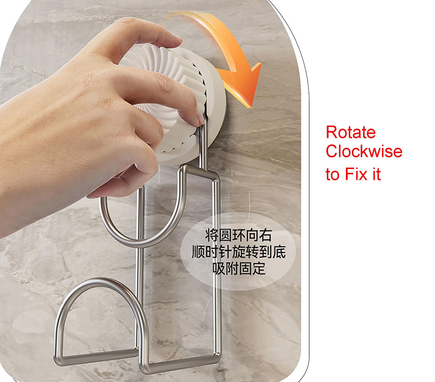 Bathroom Hooks - Towel Hook - Bathroom Accessories - Suction Cup Hooks - Sponge Holder - Kitchen Accessories V1189-WXF-260203-00371