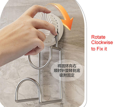 Bathroom Hooks - Towel Hook - Bathroom Accessories - Suction Cup Hooks - Sponge Holder - Kitchen Accessories V1189-WXF-260203-00371