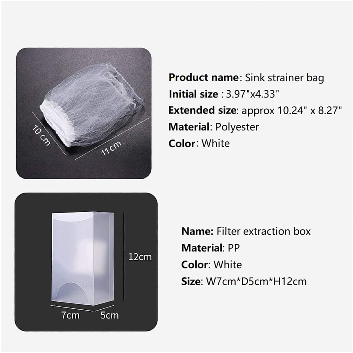 Sink Filter Bags - Sink Strainer - Sink Filter - Disposables - Sink Organizer - Anti-Clogging - Kitchen V1189-WXF-260203-00374
