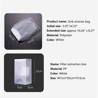 Sink Filter Bags - Sink Strainer - Sink Filter - Disposables - Sink Organizer - Anti-Clogging - Kitchen V1189-WXF-260203-00374