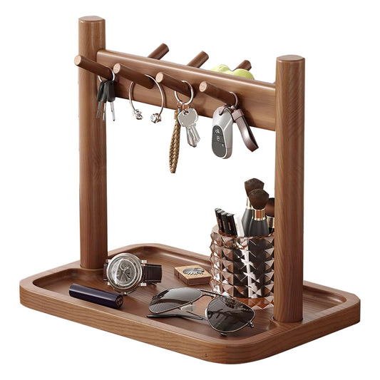 Key holder - Wooden organizer - Key rack - Jewelry holder - Desk organizer - Key tray - Storage tray - V1189-WXF-260203-00379