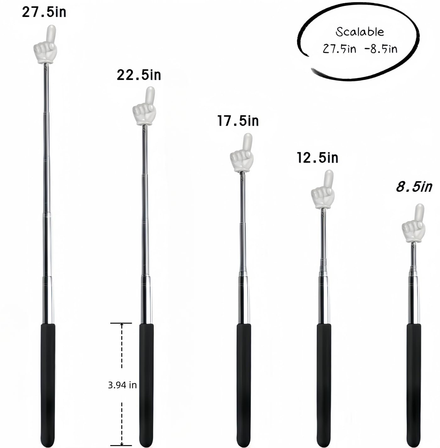 Pointer stick - Presentation pointer - Extendable pointer - Whiteboard accessories - Hand pointer - V1189-WXF-260203-00395