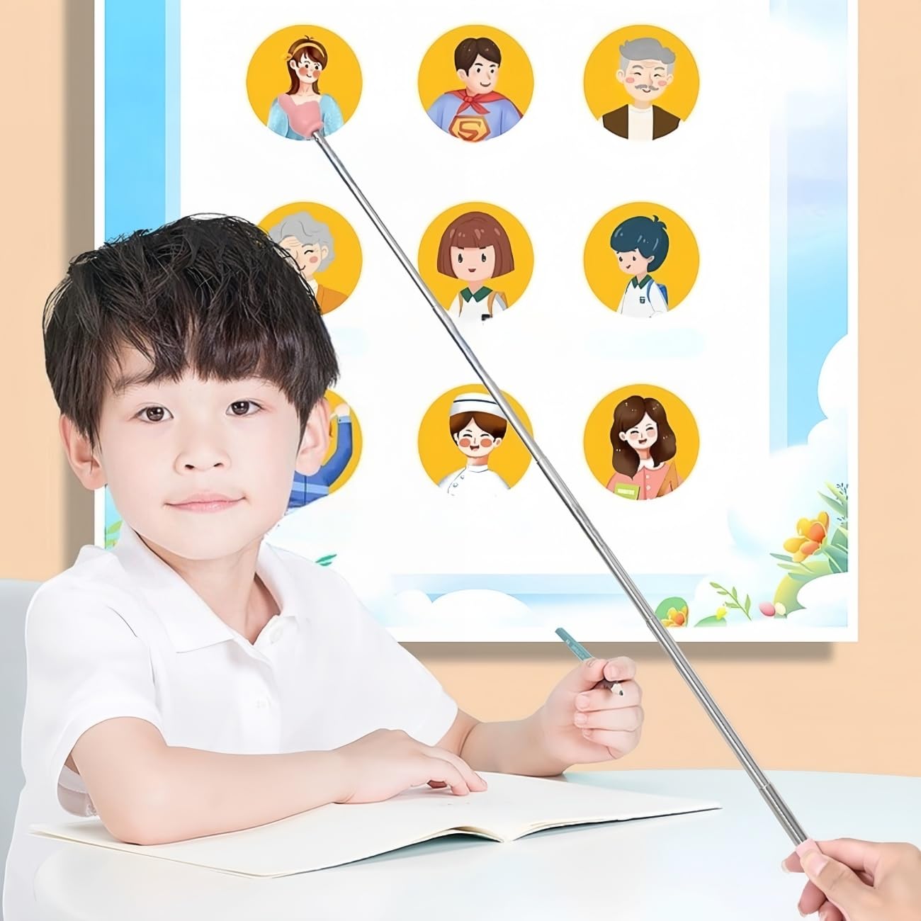 Pointer stick - Presentation pointer - Extendable pointer - Whiteboard accessories - Hand pointer - V1189-WXF-260203-00395