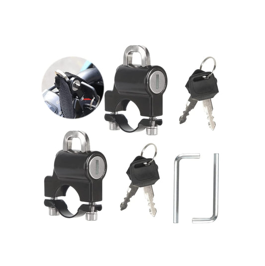 Helmet Lock Motorcycle & Scooter - Universal Helmet Lock - 22-25mm Handlebar Mount - Anti-Theft - Helmet V1189-WXF-260203-00400