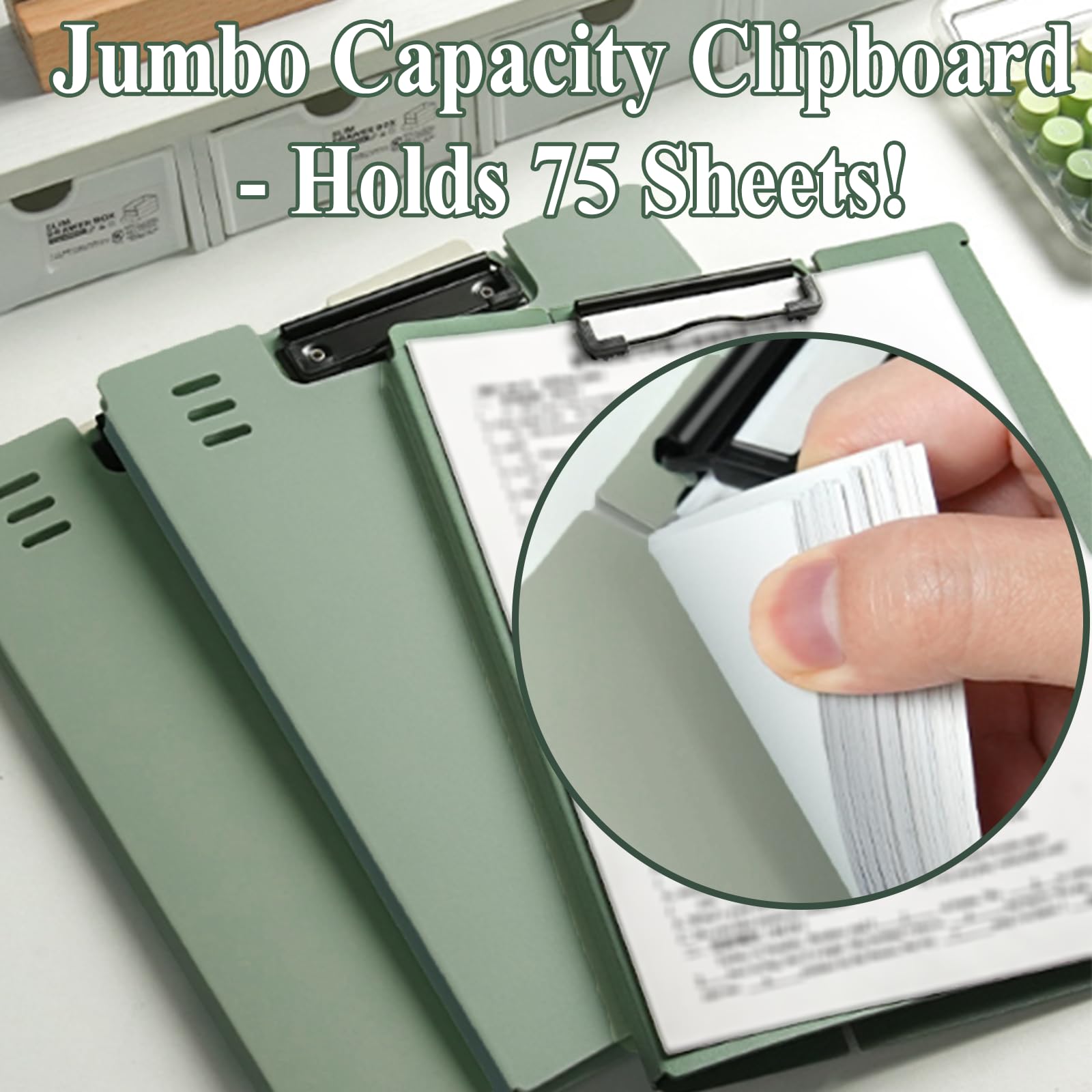 Clipboard A4 - Writing Folder - Foldable Clipboard - Desk Accessories - Morandi Colors - Office Supplies - V1189-WXF-260203-00401