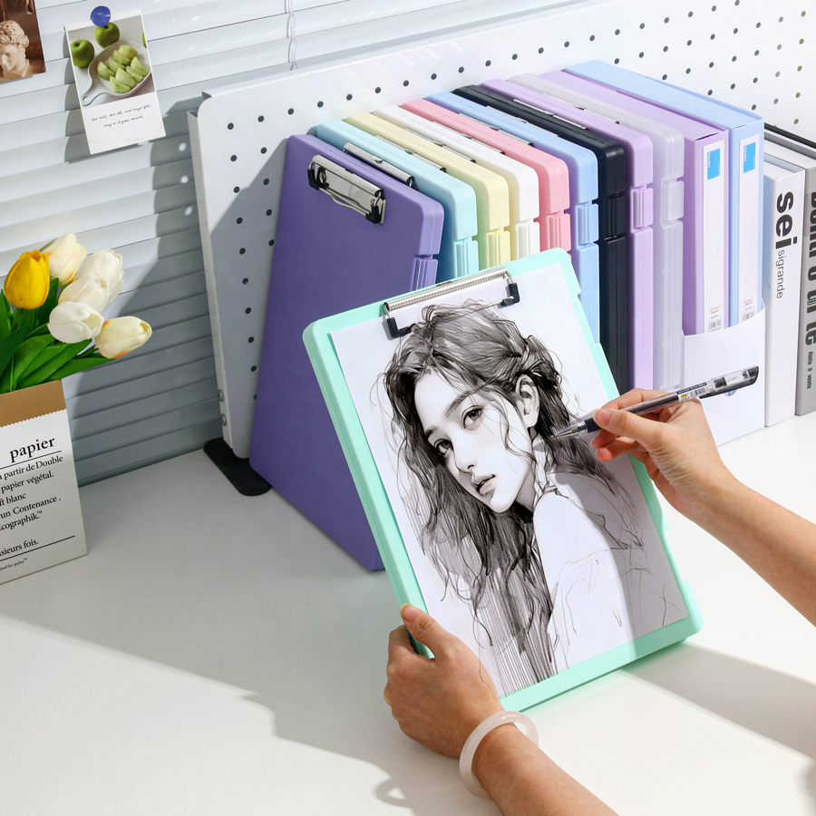 Clipboard A4 - Writing Folder - Foldable Clipboard - Office Accessories - Office Supplies - Nursing - V1189-WXF-260203-00402
