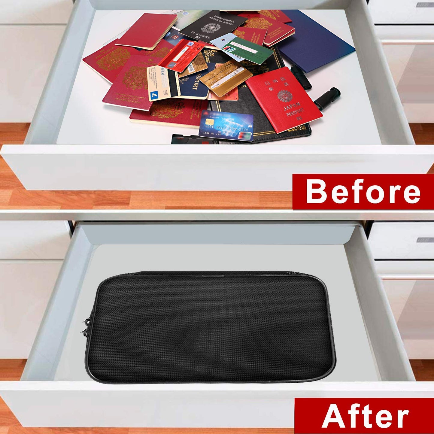 Document Organizer - Storage Bag with Combination Lock - Travel Folder - Documents - Passport Holder - Office V1189-WXF-260203-00403