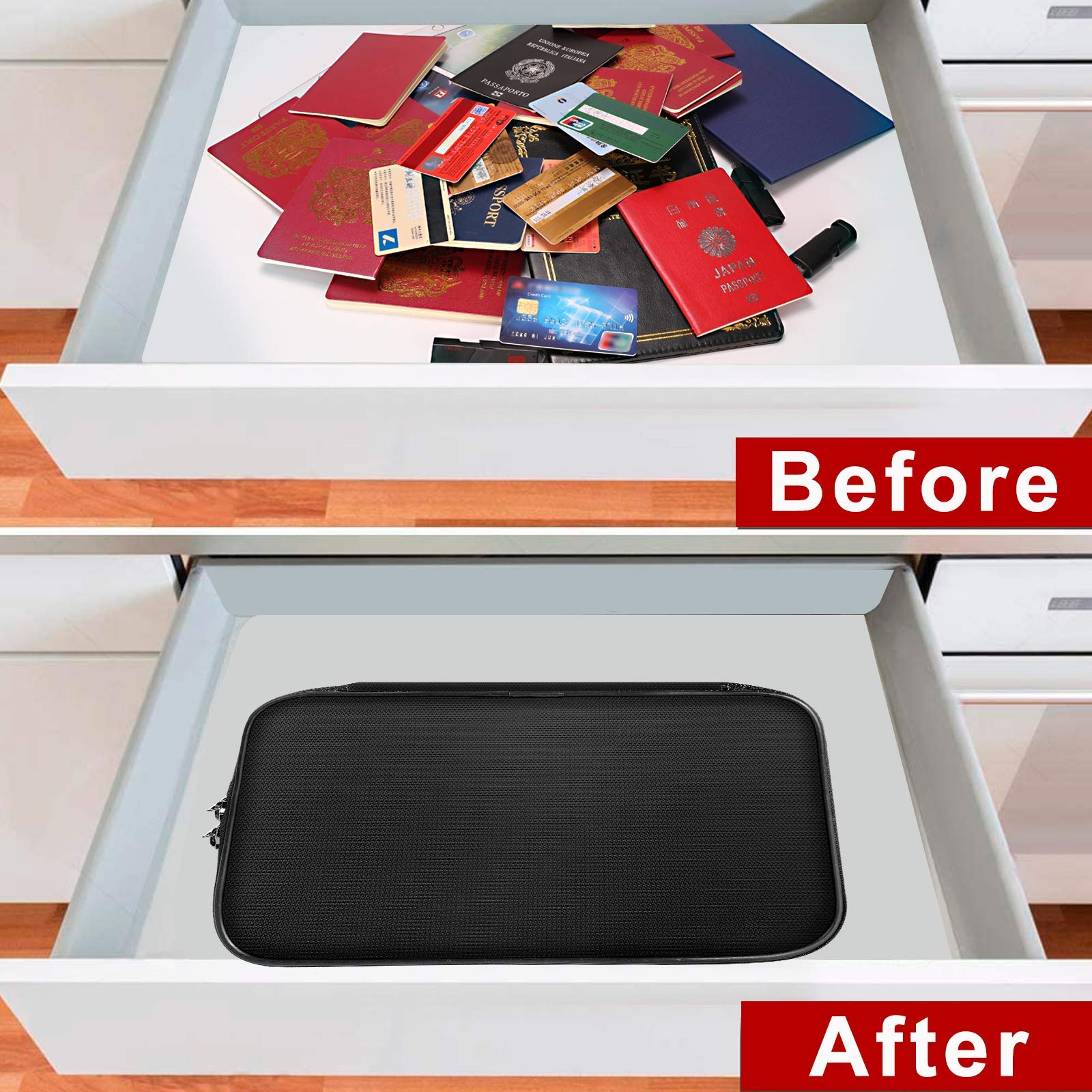 Document Organizer - Storage Bag with Combination Lock - Travel Folder - Documents - Passport Holder - Office V1189-WXF-260203-00403