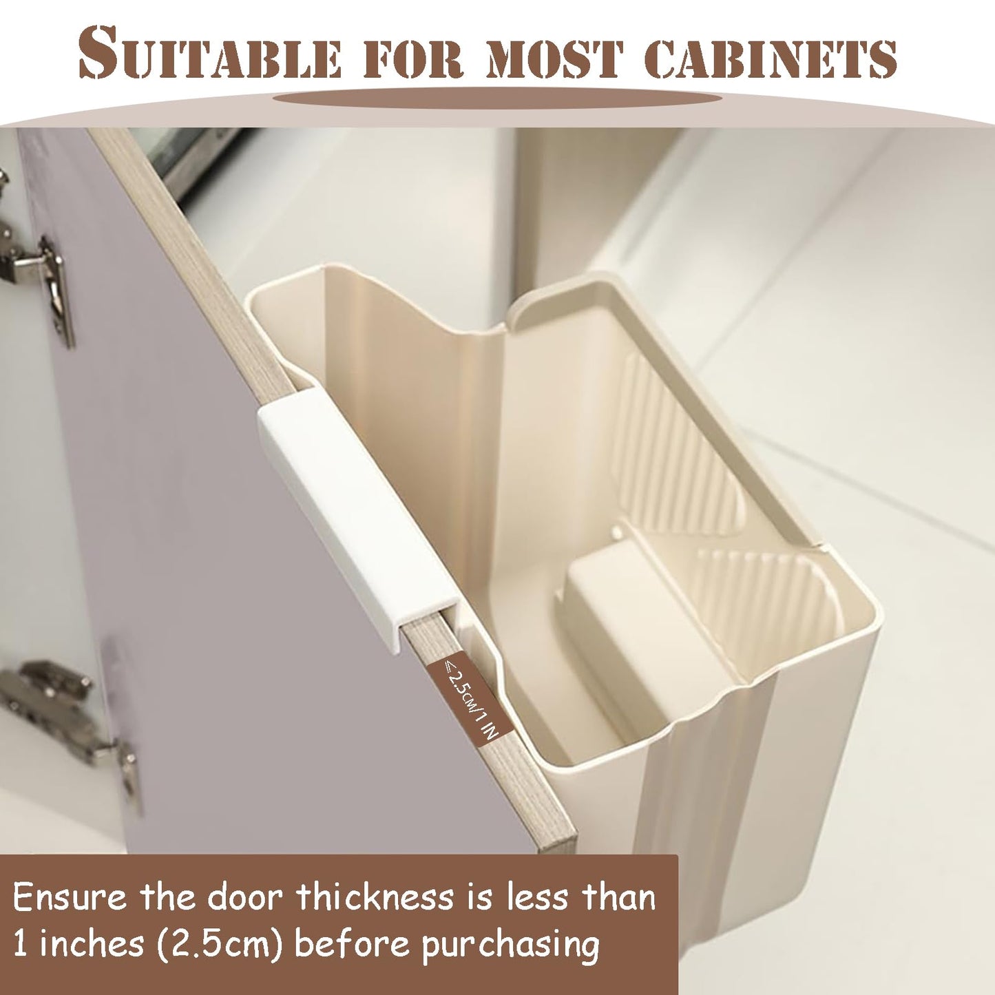 Hanging Waste Bin - Foldable Waste Bin - Kitchen Accessories - Organic Waste Bin - Countertop Waste Bin - V1189-WXF-260203-00404