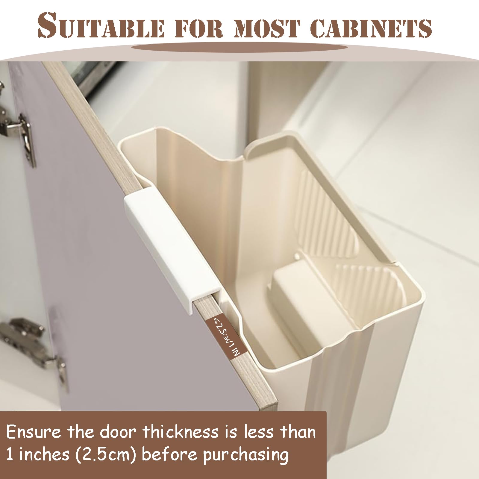 Hanging Waste Bin - Foldable Waste Bin - Kitchen Accessories - Organic Waste Bin - Countertop Waste Bin - V1189-WXF-260203-00404
