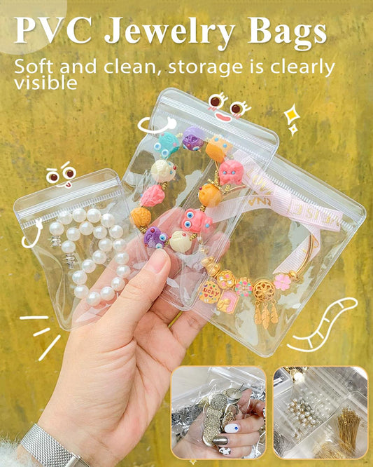 Transparent Grip Bags - Jewelry Bags - Anti-Oxidation - Ziplock Bags - Resealable Plastic Bags - Jewelry V1189-WXF-260203-00416