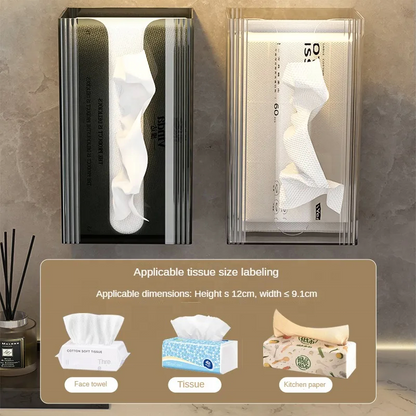 Tissue Box - Tissue Box - Tissue Holder - Tissue Box - Wall Mounted - No Drilling - Self-Adhesive - Bathroom V1189-WXF-260203-00418