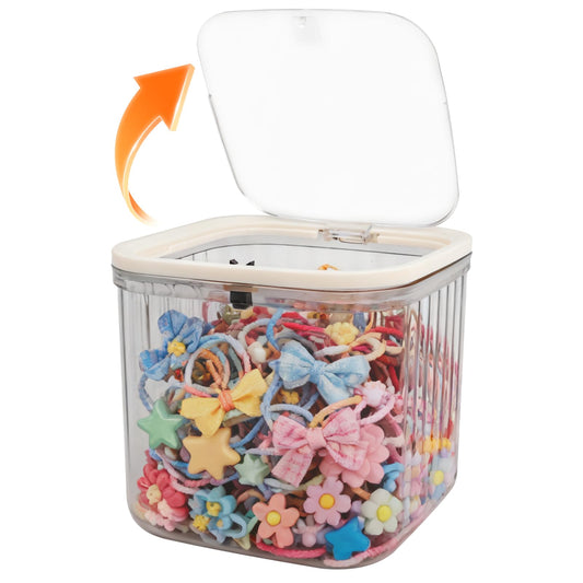 Makeup Organizer - Storage Box with Lid - Jewelry Box - Bathroom Accessories - Cosmetics Storage - Hair V1189-WXF-260203-00420
