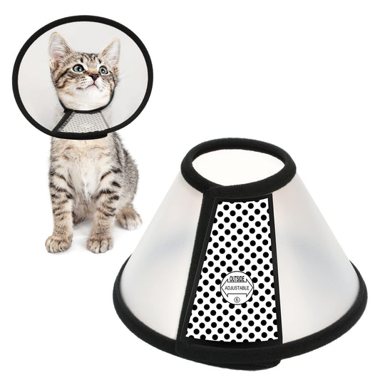 Cat Collar - Dog Cone - Anti-Lick Collar - Anti-Bite - Anti-Scratch - Adjustable - Soft Edge - Comfortable - V1189-WXF-260203-00422