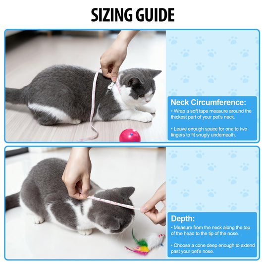 Cat Collar - Dog Cone - Anti-Lick Collar - Anti-Bite - Anti-Scratch - Adjustable - Soft Edge - Comfortable - V1189-WXF-260203-00422
