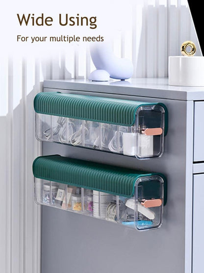Underwear organizer - Sock organizer - Wardrobe organizer - Wall mounted - No drilling - Storage box with 6 V1189-WXF-260203-00426
