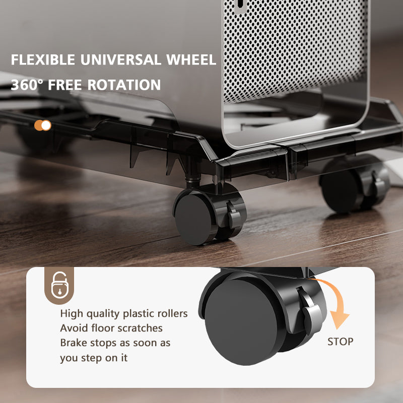 PC Stand with Wheels - Computer Holder - CPU Trolley - Mobile - PC Cart - Desktop Stand - Computer Case V1189-WXF-260203-00428