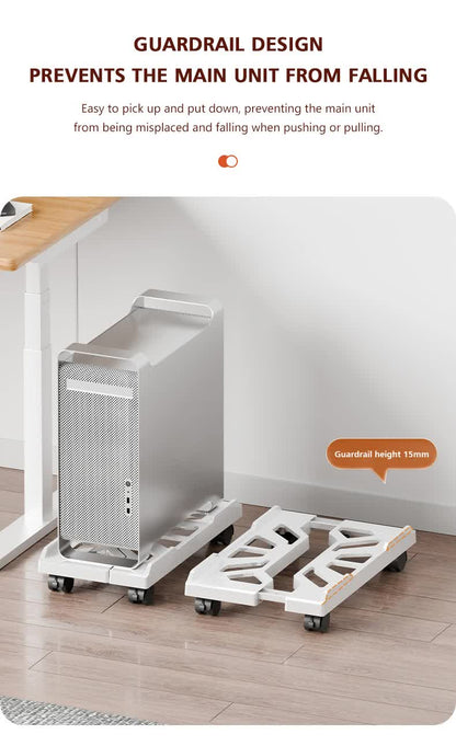 PC Stand with Wheels - Computer Holder - CPU Trolley - Mobile - PC Cart - Desktop Stand - Computer Case V1189-WXF-260203-00428