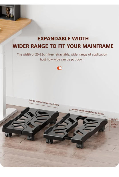 PC Stand with Wheels - Computer Holder - CPU Trolley - Mobile - PC Cart - Desktop Stand - Computer Case V1189-WXF-260203-00428
