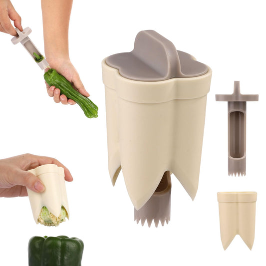 Bell Pepper Pitter - Jalapeno Pepper Drill - Chili Pepper Core Remover - Universal Vegetable Cutter - Kitchen V1189-WXF-260203-00435