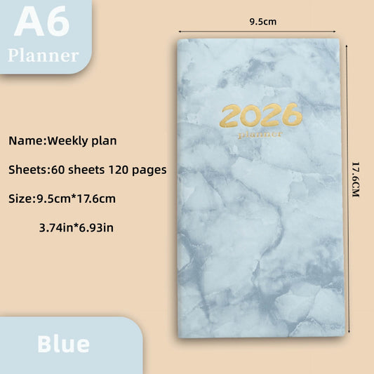 Pocket diary 2026 - A6 diary - Weekly planner - Yearly planner - Organizer - Planner book - 2026 diary for V1189-WXF-260203-00445