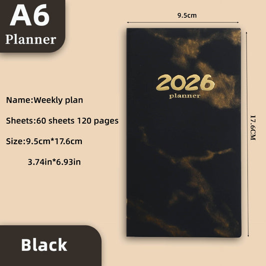 Pocket diary 2026 - A6 diary - Weekly planner - Yearly planner - Organizer - Planner book - 2026 diary for V1189-WXF-260203-00447