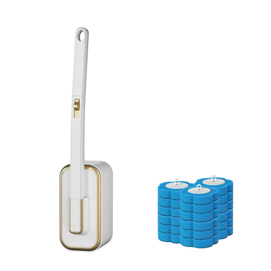 Toilet Brush Set - Toilet Brush with Holder - Cleaning Brush - Disposable Brush Heads - Refillable Toilet V1189-WXF-260203-00448