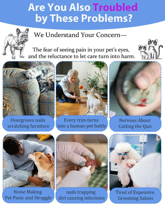 Dog Nail Drill - Electric Nail File - Cat Nail Trimmer - Pet Care - Paw Care - Nail Grinder - Dog Groomer - V1189-WXF-260203-00452