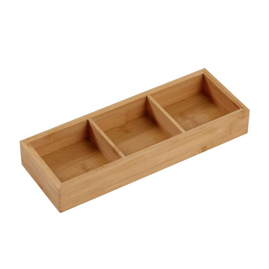 Drawer Organizer - Cutlery Tray Wood - Bamboo Storage Bins - Kitchen Drawer Divider - Desk Organizer - V1189-WXF-260203-00462