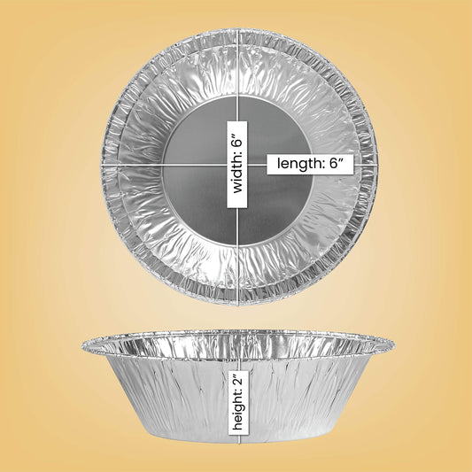 Aluminum Trays - Airfryer Trays Round - Oven Trays - BBQ Drip Trays - Disposable Trays - Aluminum Bowls - V1189-WXF-260203-00466